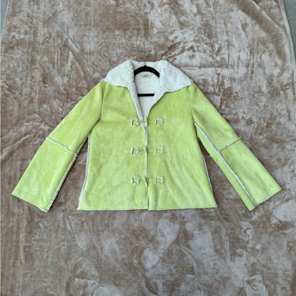 Vintage Natalie and Me Jacket Size Medium Light Bright Green - Picture 12 of 16